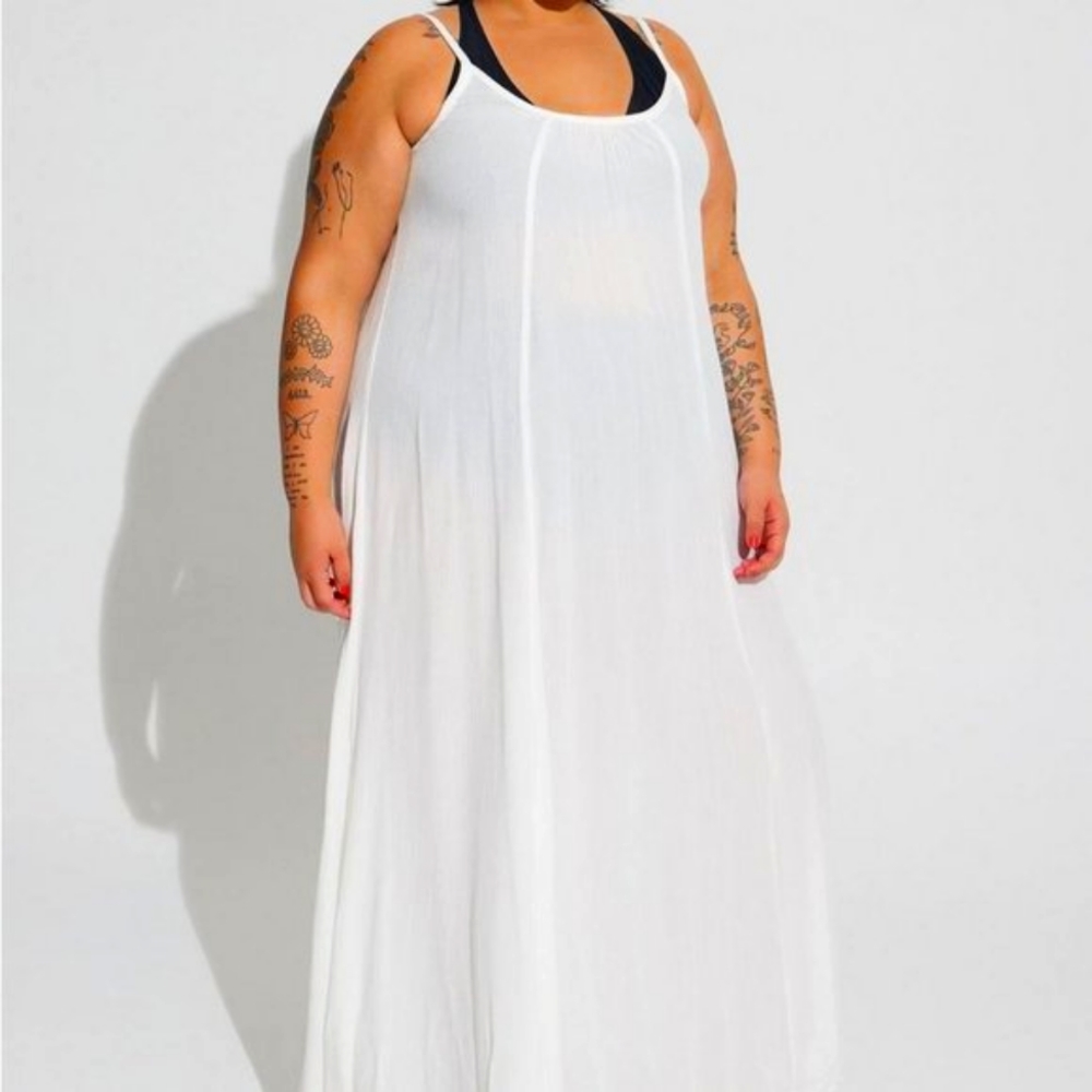 ❤️NWT TORRID SWIM COVER - MAXI GAUZE - BEACH DRESS COVER-UP - PLUS SIZE